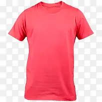 玫红色纯色T恤