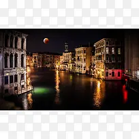 威尼斯水景夜景国外