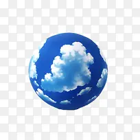 蓝天与白云圆形球体
