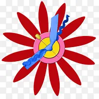 卡通手绘布艺花朵