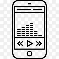 智能手机与音乐图标