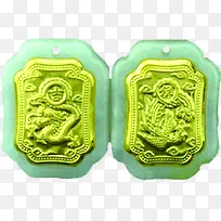 价值连城金店金镶玉吊坠