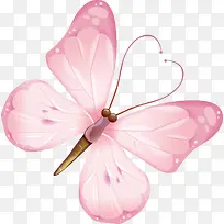 漂亮的粉色蝴蝶矢量素材