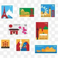世界旅游邮票