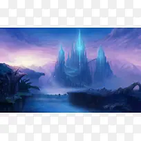 紫蓝色神秘游戏宫殿