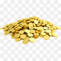 金色堆叠金币