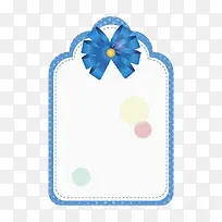 蓝色花结边框