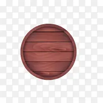 圆形的红橡木质材料