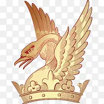 抽象黄色花纹大雕图案