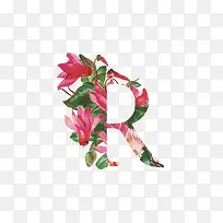 矢量艺术字R