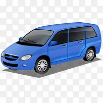 矢量蓝色suv