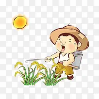麦田打农药