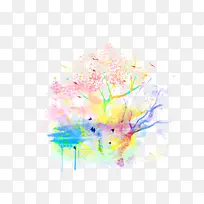 彩色墨迹