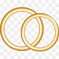矢量金属光泽金色双圆环
