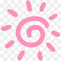 粉色卡通螺旋太阳