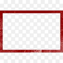 深红色方形边框