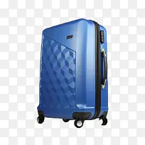 蓝色菱格行李箱