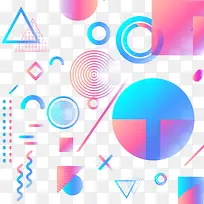 矢量装饰渐变几何元素
