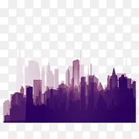 紫色城市虚构图