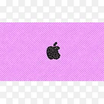 黑色苹果粉色背景