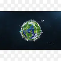 黑色被禁绿色地球