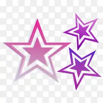 紫色镂空五角星