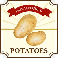 抽象土豆背景字母图案