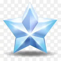 蓝色多变菱角五角星设计创意