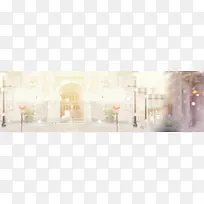 唯美冬日街景白雪