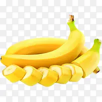 黄色香蕉生鲜毛笔字