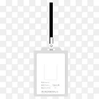 矢量灰色商务工作证