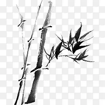 水墨竹子竹叶