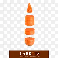 胡萝卜蔬菜创意广告设计
