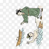 游泳的男孩
