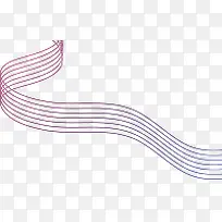 紫色平行弧线