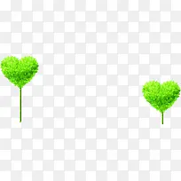 绿色心形小树