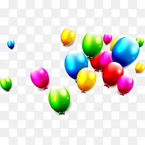 矢量彩色气球群