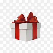 高清创业白色的礼物盒红色蝴蝶结