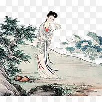 插画美女
