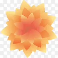 创意荷花橙色花卉形状