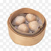 实物蒸笼虾饺