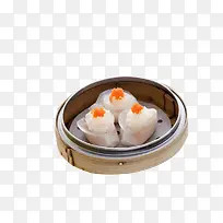 实物蒸笼虾饺