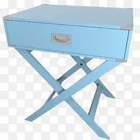 浅蓝色欧式床头桌