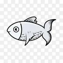 卡通黑白简约鱼
