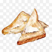 三角面包手绘画素材图片
