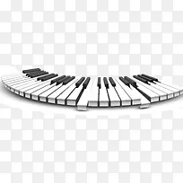 弧形钢琴键盘