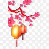 春节红灯笼psd图