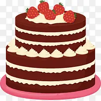 草莓装饰生日蛋糕