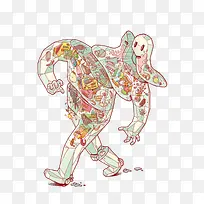 卡通肥肉怪人