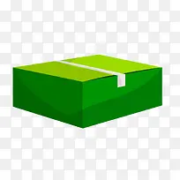立体方形绿色包装矢量